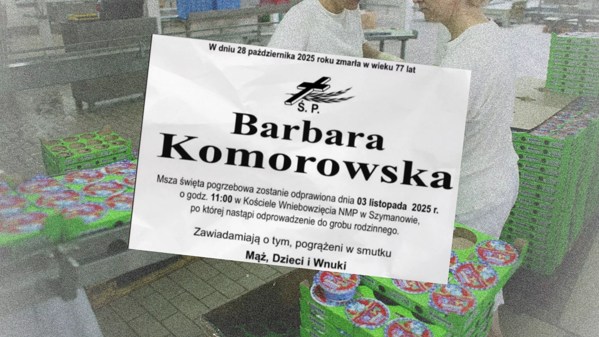 Klepsydra po śmierci Barbary Komorowskiej.