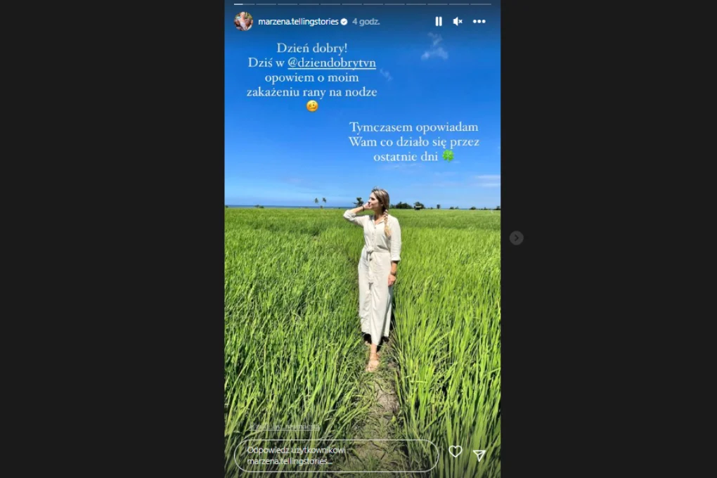Relacja Marzeny Figiel-Strzały na Instagramie.