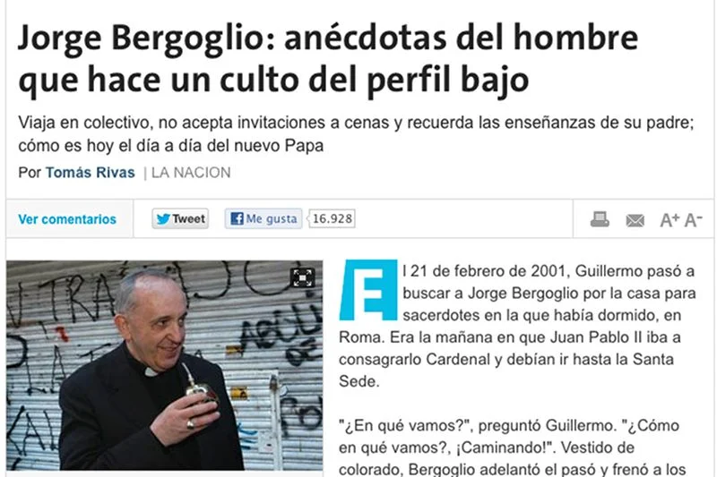 Papież Franciszek pijący yerba mate