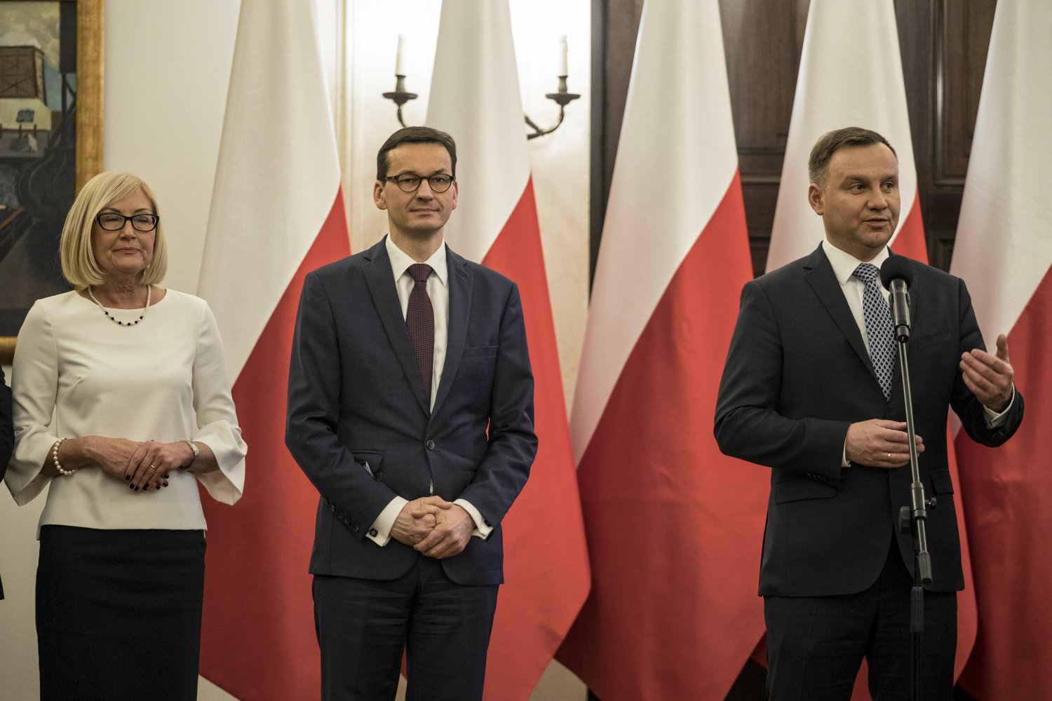 Andrzej Duda i Joanna Kopcińska wypowiedzieli się na temat przerwania protestu w Sejmie.