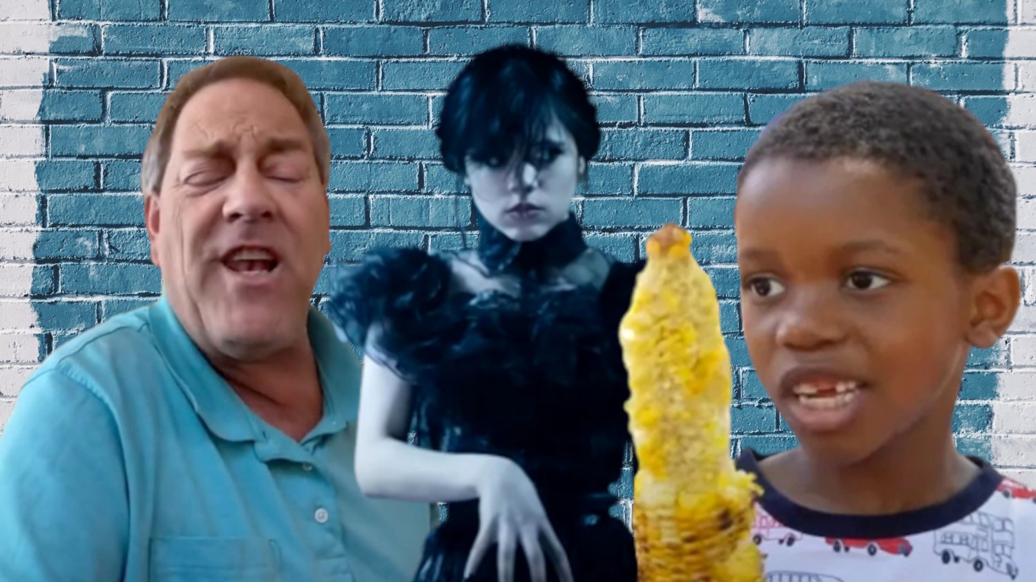trendy na tiktoku 2022 Rodger Cleye, Wednesday Addams, It's corn