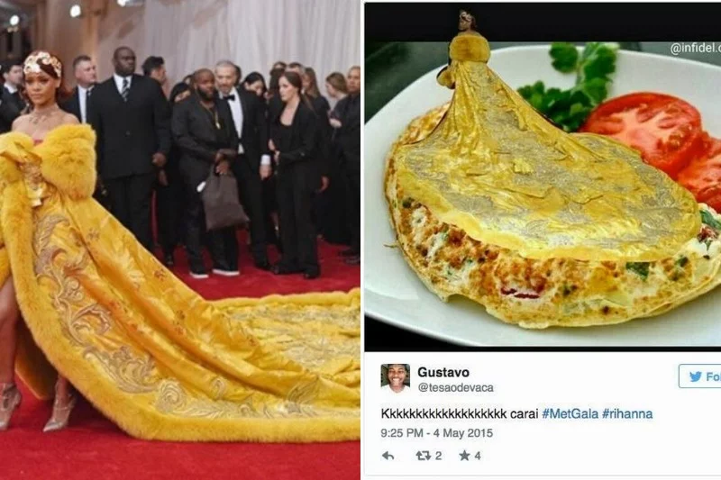 Kreacja Rihanny na MET Gala szybko stała się memem