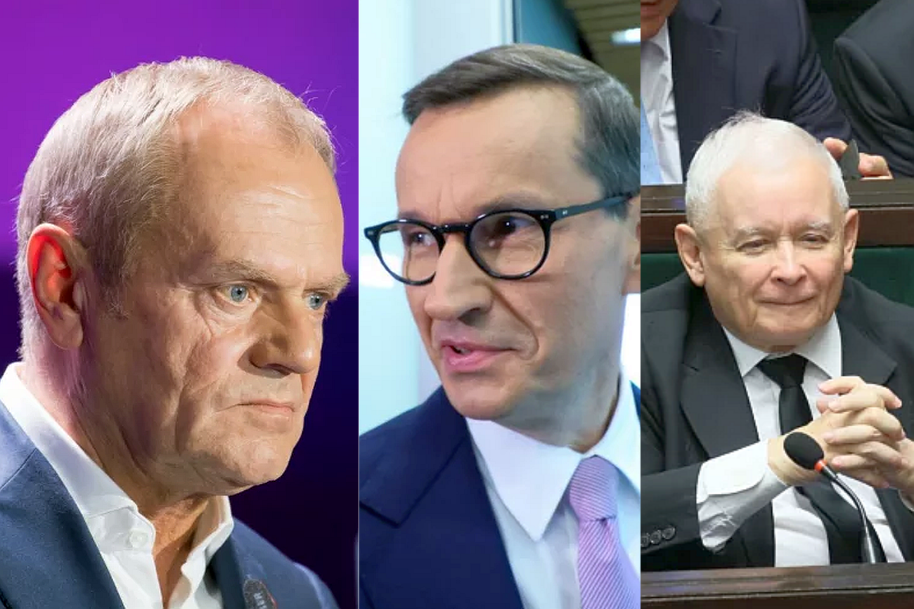 Donald Tusk, Mateusz Morawiecki, Jarosław Kaczyński