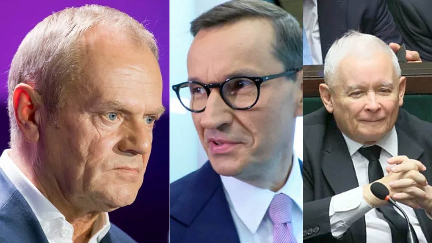 Donald Tusk, Mateusz Morawiecki, Jarosław Kaczyński
