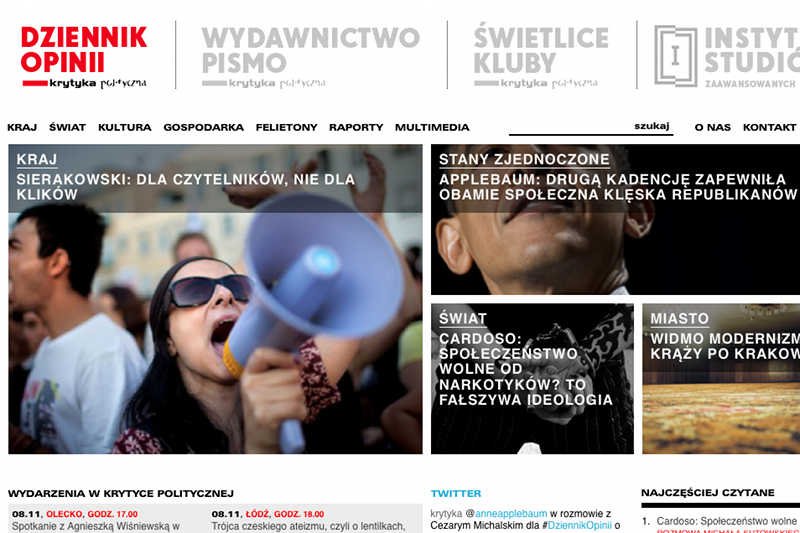 "Krytyka" Polityczna zaczyna wydawać internetowy "Dziennik Opinii"