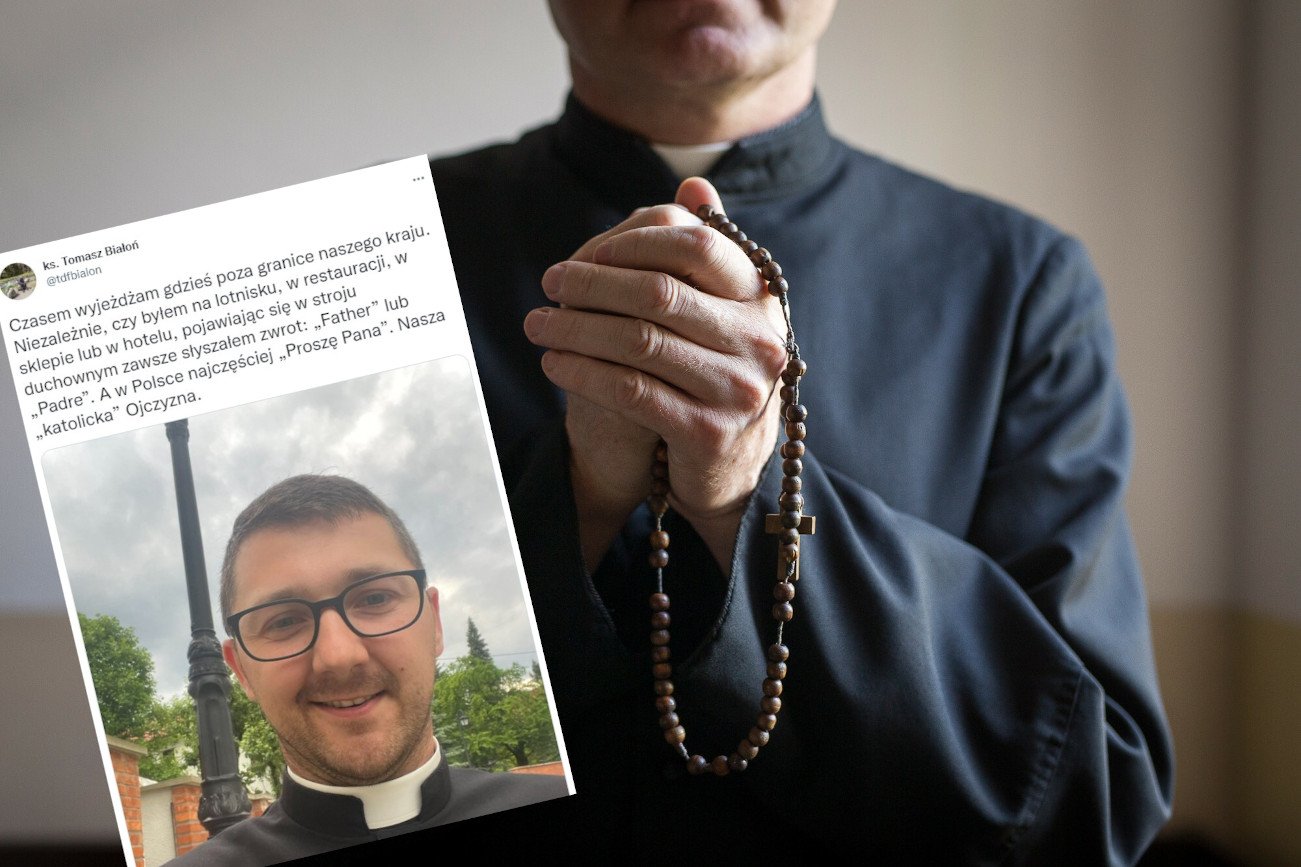 Ksiądz skarży się na to, że Polacy zwracają się do niego per "proszę pana".