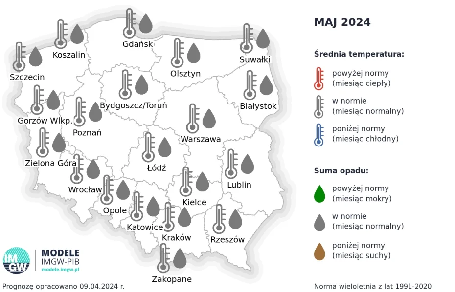 Prognoza długoterminowa na maj
