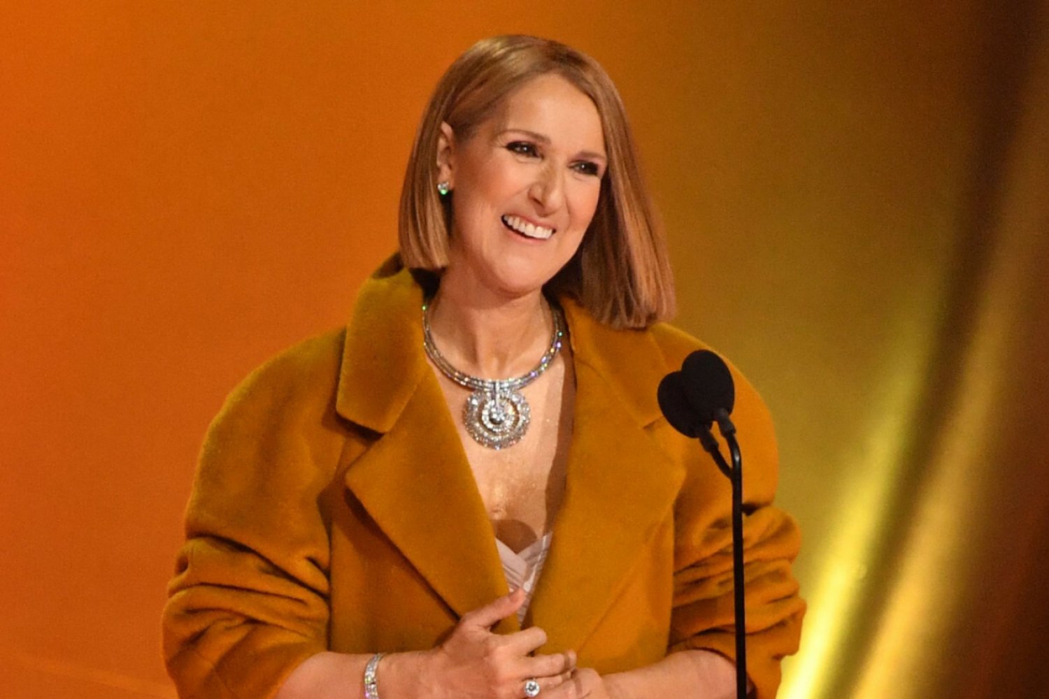 Celine Dion wręczyła nagrodę Taylor Swift podczas gali Grammy 2024. Celine Dion wręczyła nagrodę Taylor Swift podczas gali Grammy 2024.