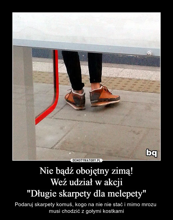 Naród się śmieje, a kostki marzną...