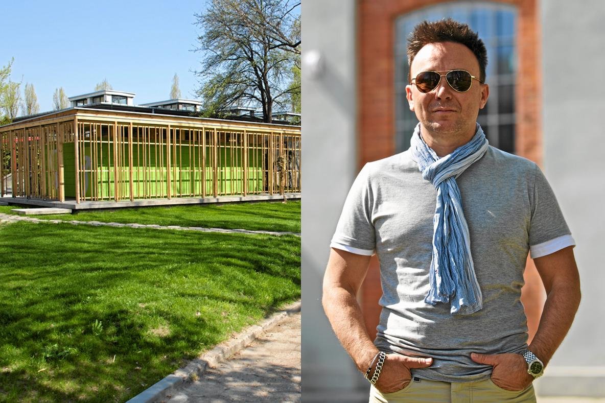 Jeden z budynków Soho Factory i jej właściciel Rafał Bauer