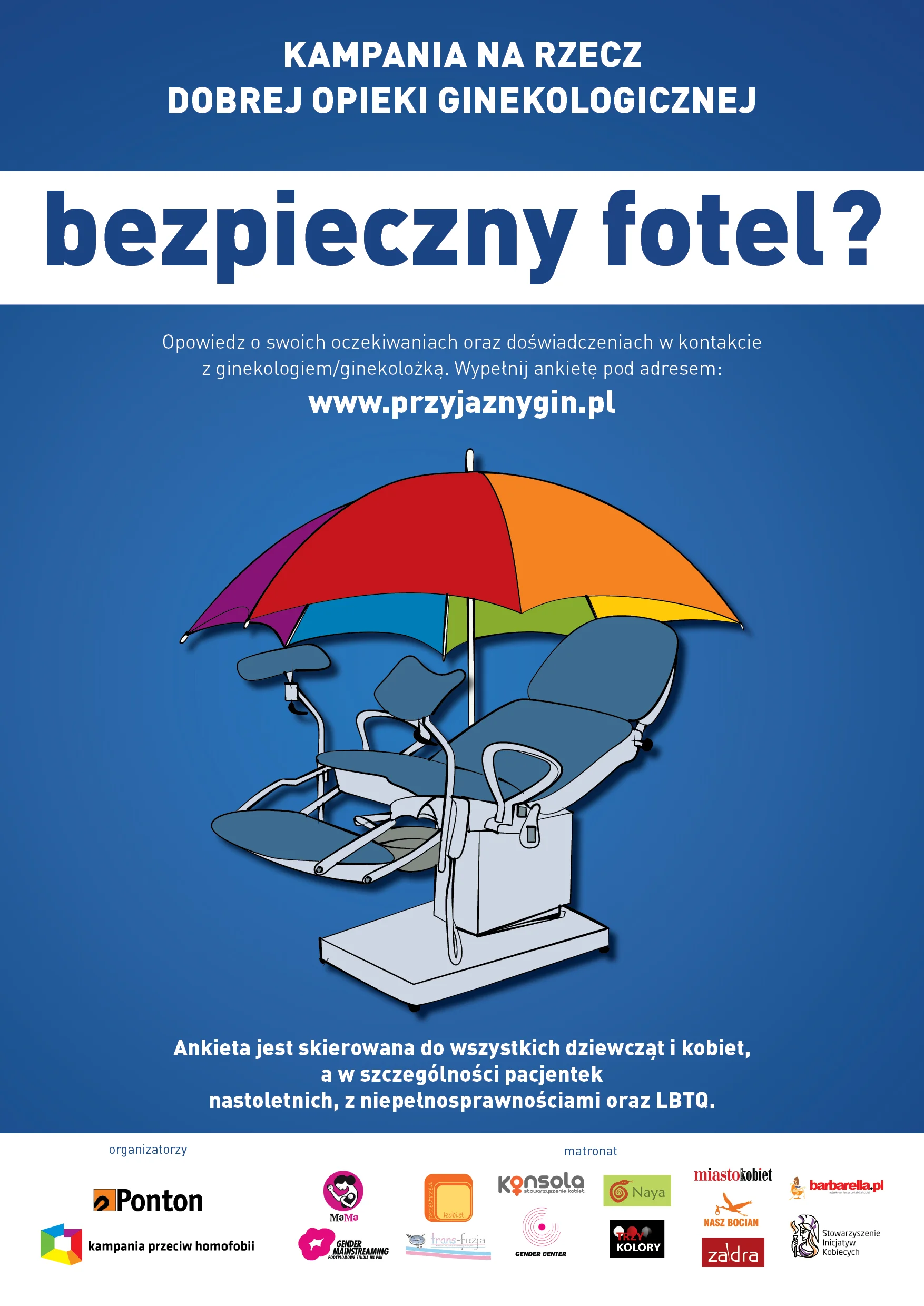 Plakat kampanii "Bezpieczny fotel?"