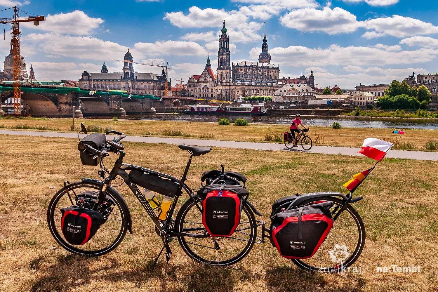 Mój rower z panoramą Drezna
