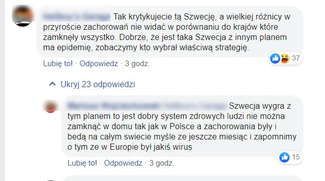 Komentarze internautów.