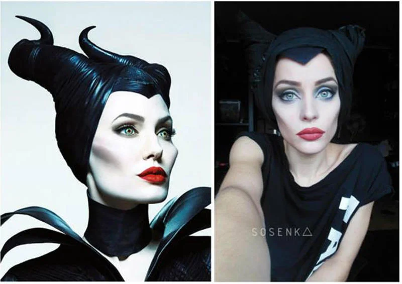 Sosenka jako Angelina Jolie z filmu "Czarownica".