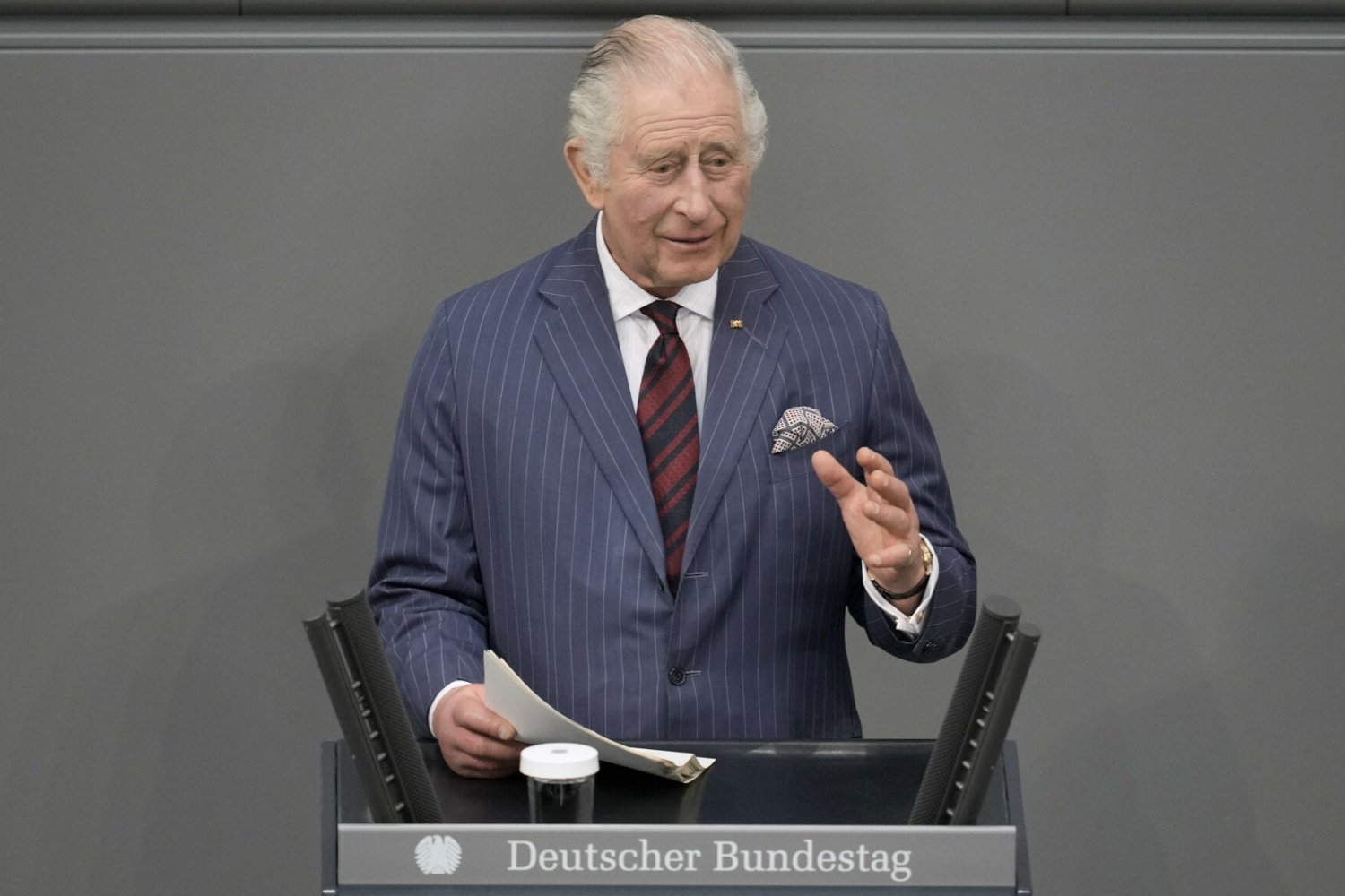 Król Karol III w Bundestagu.