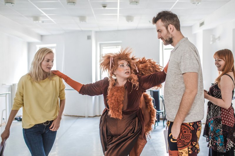 Zdjęcie z próby do spektaklu "BEM!"