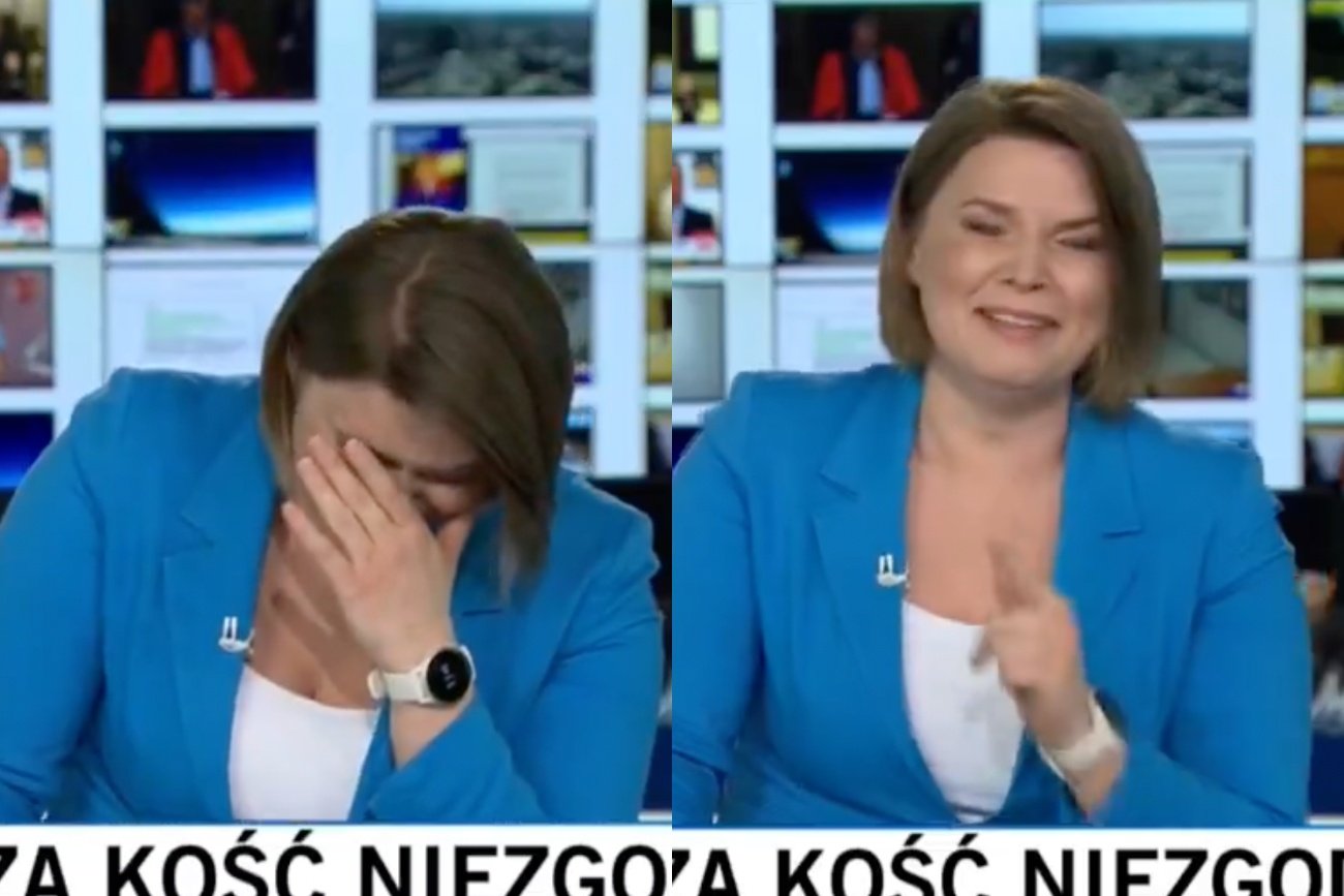 Seremak z TVN24 wybuchła śmiechem na antenie. Koleżanki stoją za nią murem
