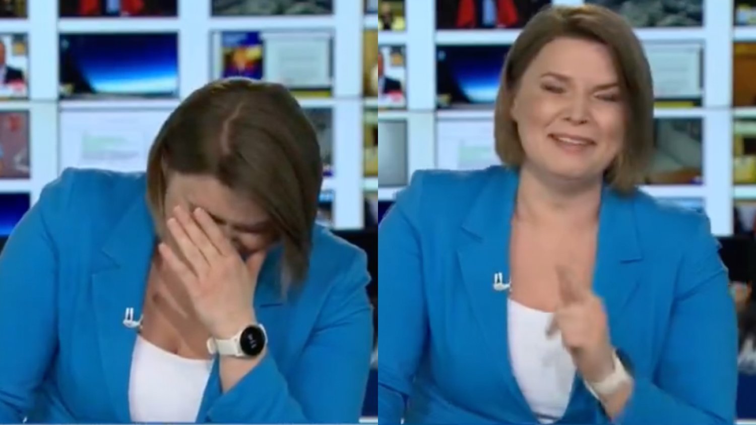 Seremak z TVN24 wybuchła śmiechem na antenie. Koleżanki stoją za nią murem