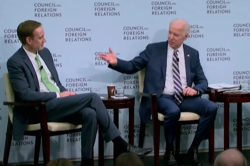 Michael Carpenter jest doradcą Joe Biden ds. międzynarodowych. Na zdjęciu obaj w 20018 roku.