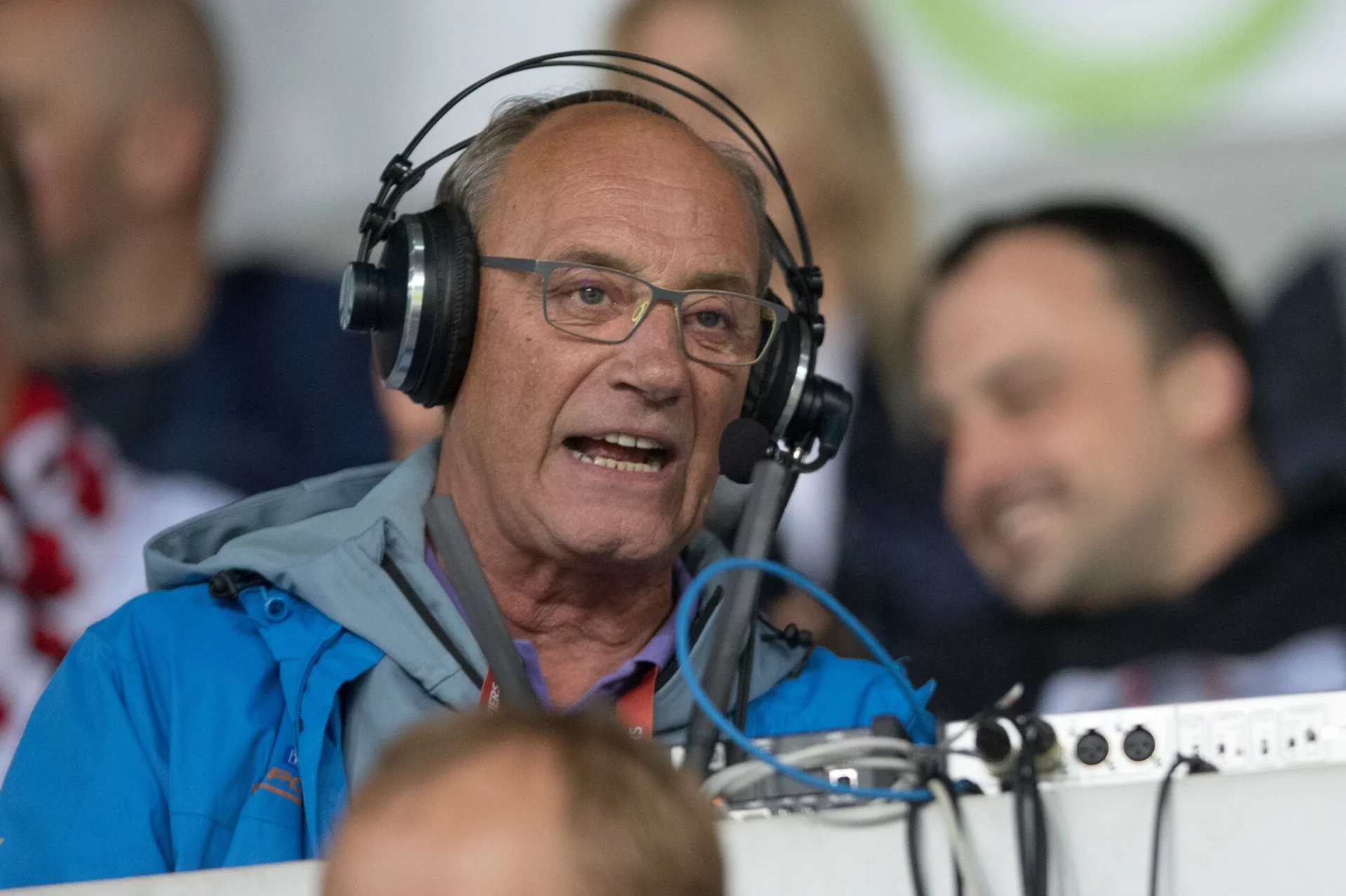 Dariusz Szpakowski wespół z Markiem Kolbowiczem komentował medalowy wyścig polskich wioślarek