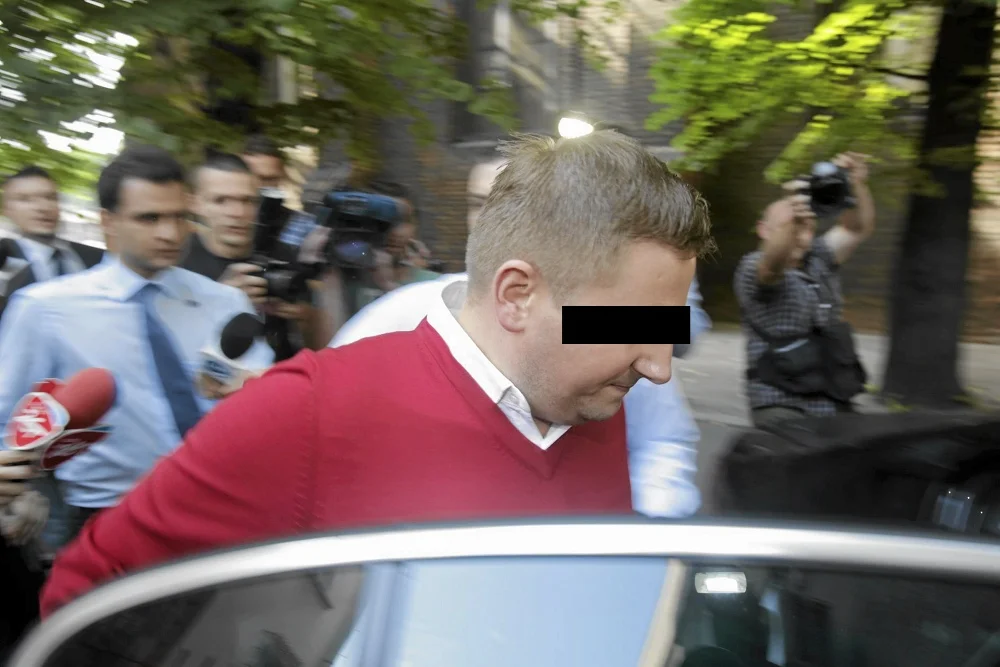 Marcin P. wracający z piątkowych przesłuchań