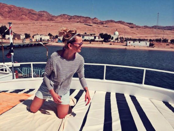 Justyna Nagłowska na wakacjach.