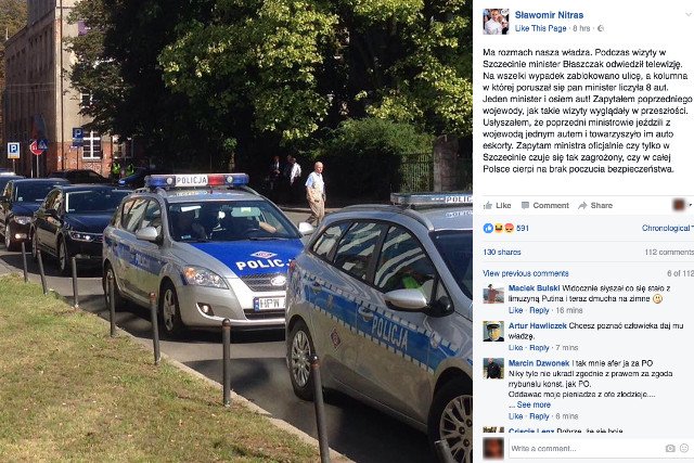 Osiem samochodów, a tylko jeden minister. Co się dzieje?