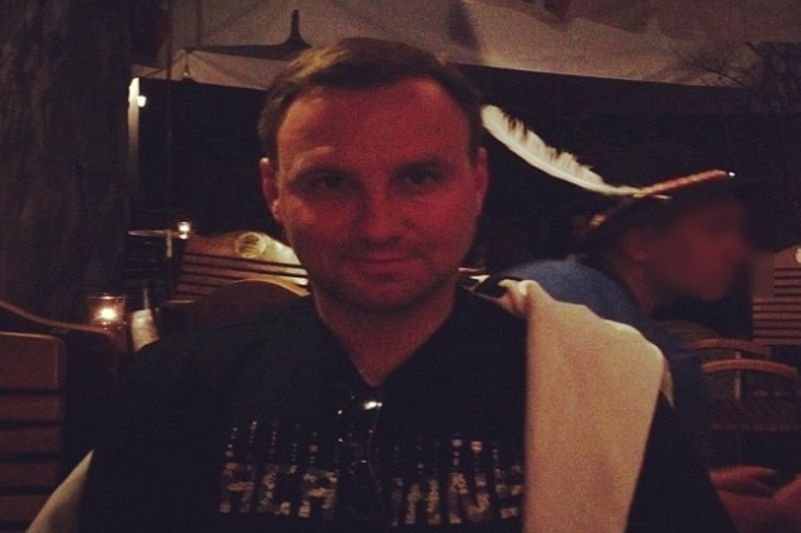 A takie zdjęcie ówczesny poseł Andrzej Duda zrobił w Zakopanem po ciężkim dniu pracy.