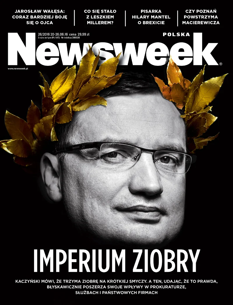 Okładkowym tematem najnowszego wydania "Newsweeka" jest rosnące w potęgę imperium sądownicze Zbigniewa Ziobry.