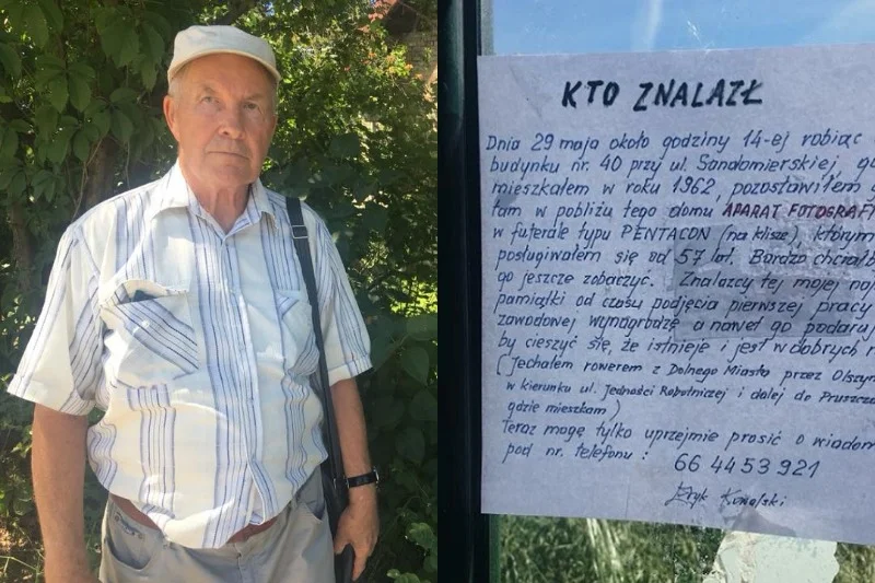 W poszukiwania aparatu pana Eryka zaangażowały się już media. Mężczyzna fotografował nim przez 57 lat