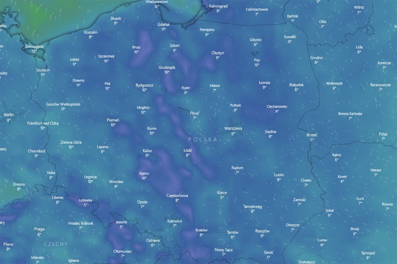 Do Polski zbliża się antycyklon Stefan. To zapowiedź ochłodzenia w kolejnych dniach
