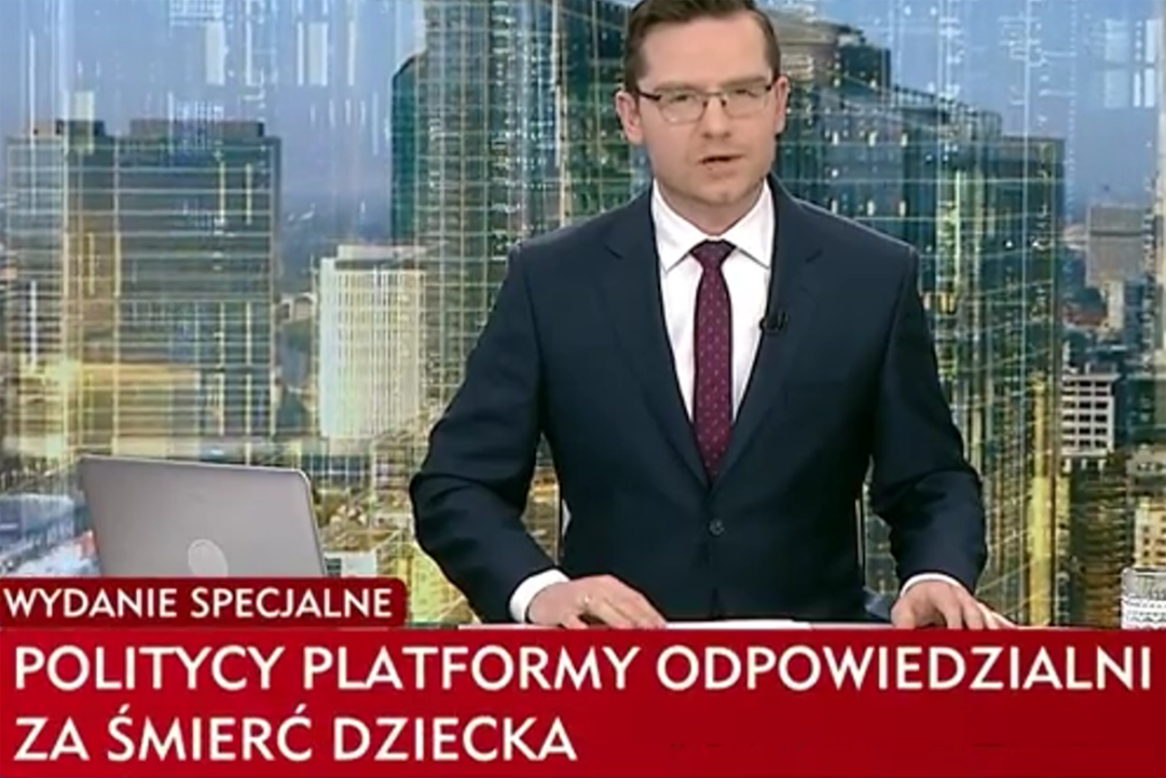 Bartłomiej Graczak na antenie TVP Info