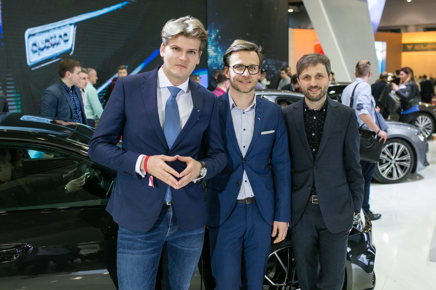 Od lewej Kamil Łabanowicz, Bogusław Paruch i Parys Cybulski. Cała trójka to styliści na co dzień pracujący w Audi.