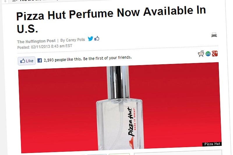 Perfumy o zapachu pizzy? Taki rzadki zapach oferuje Pizza Hut w USA.