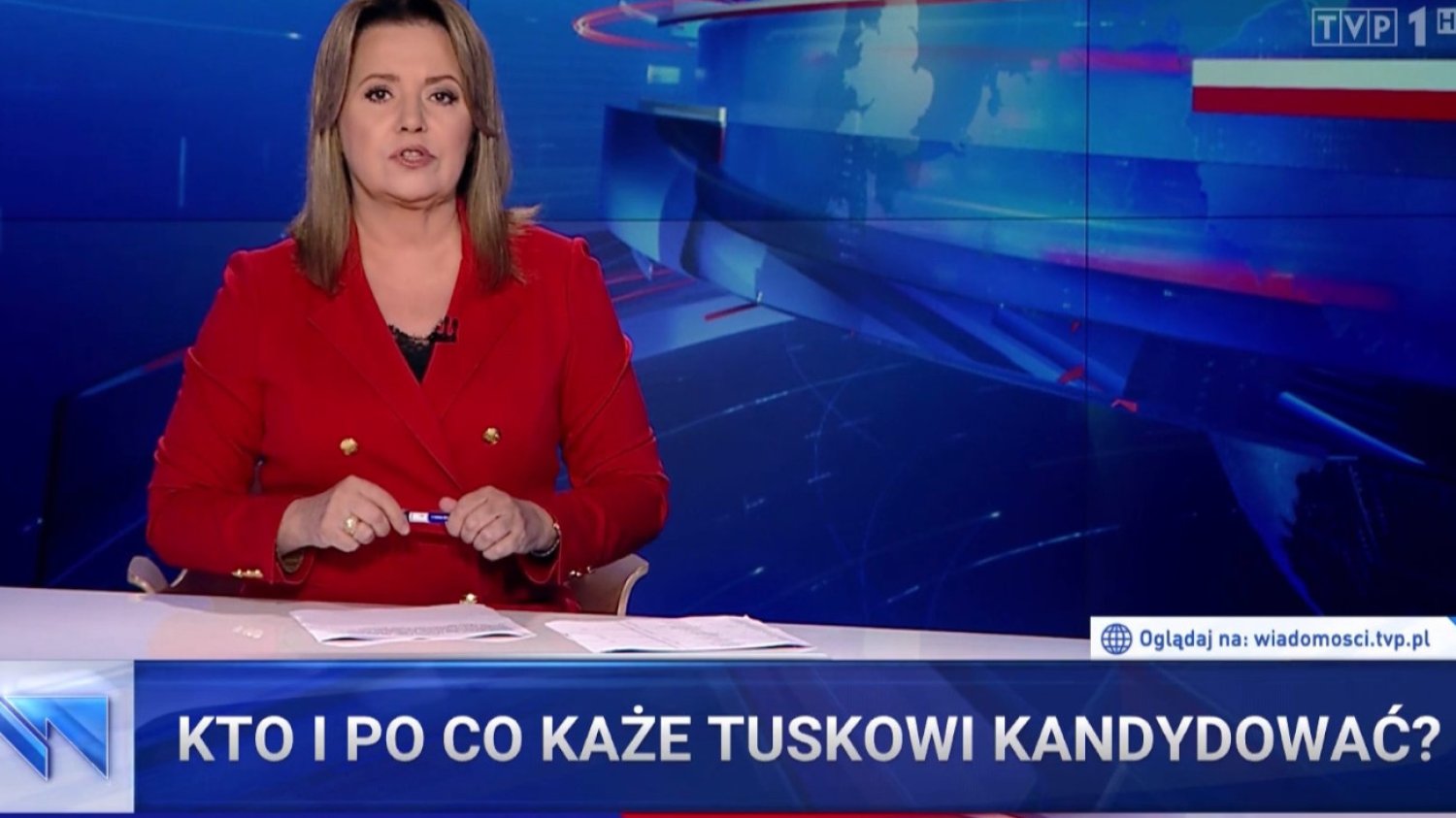 Wiadomości TVP Tusk Danuta Holecka, Wiadomości TVP