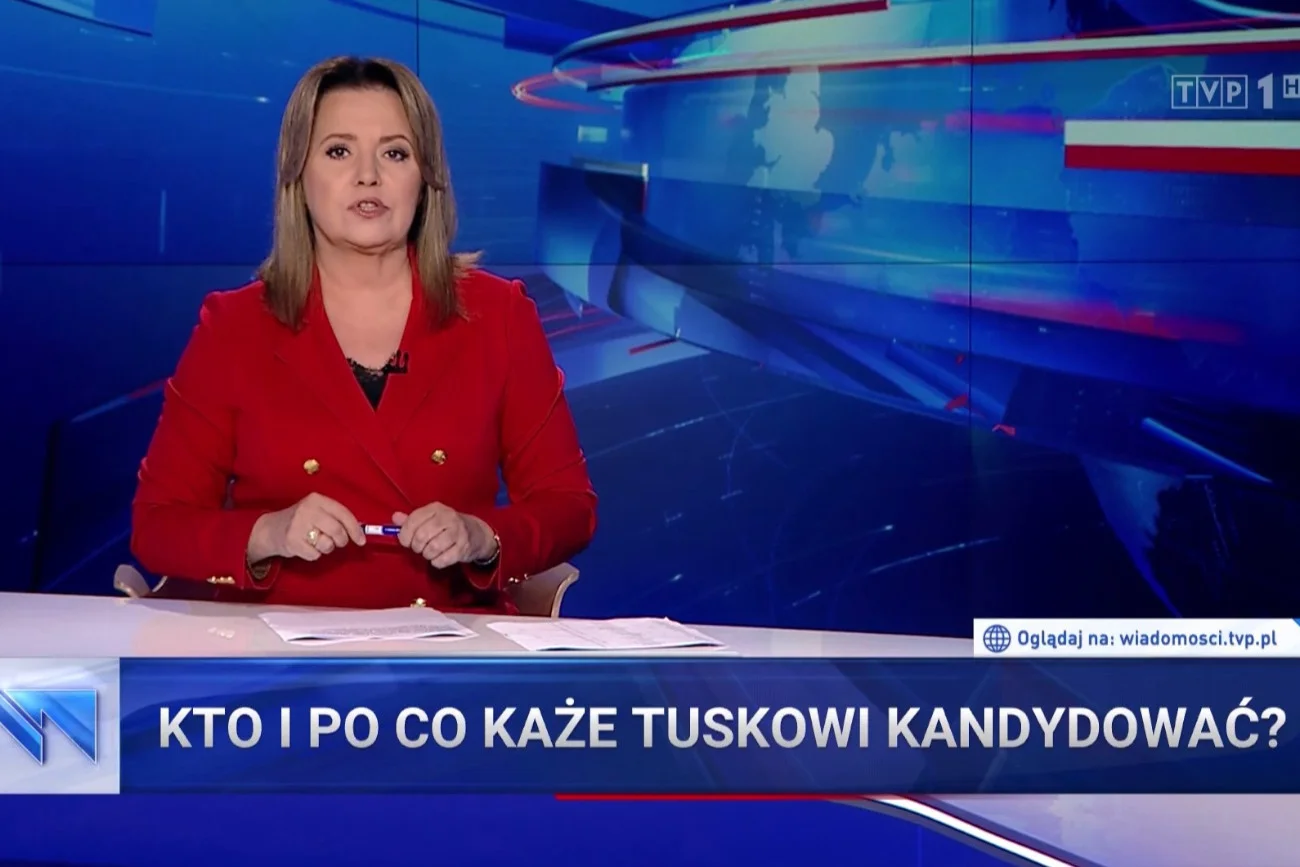 Wiadomości TVP Tusk Danuta Holecka, Wiadomości TVP