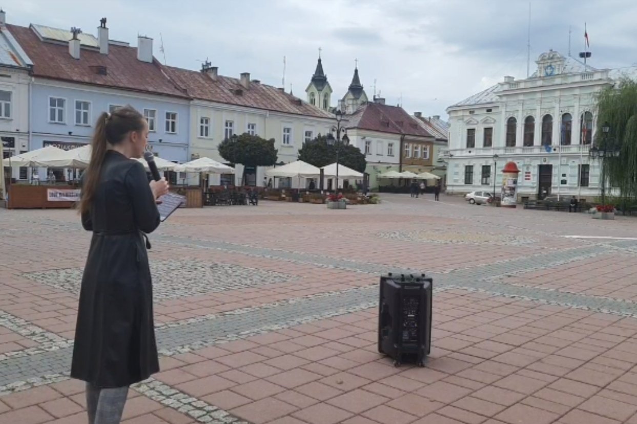 Frekwencja na antyukraińskim proteście w Sanoku.