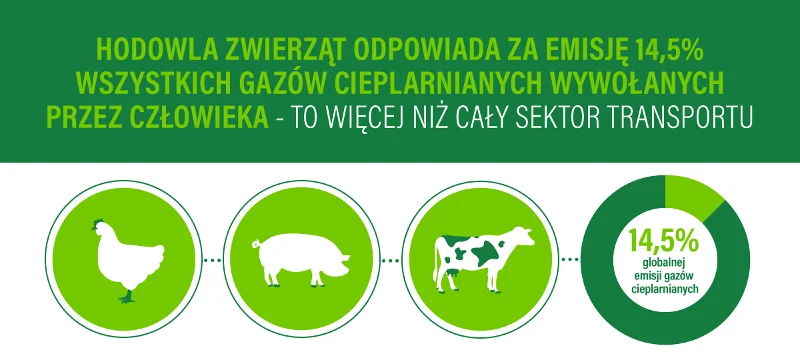 Jedna z infografik przygotowanych w ramach kampanii ''Zmieniaj dietę, nie klimat''