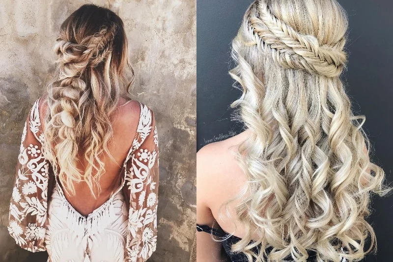 Romantyczna fryzura w stylu boho