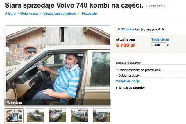 Siara sprzedaje Volvo 740 kombi na części