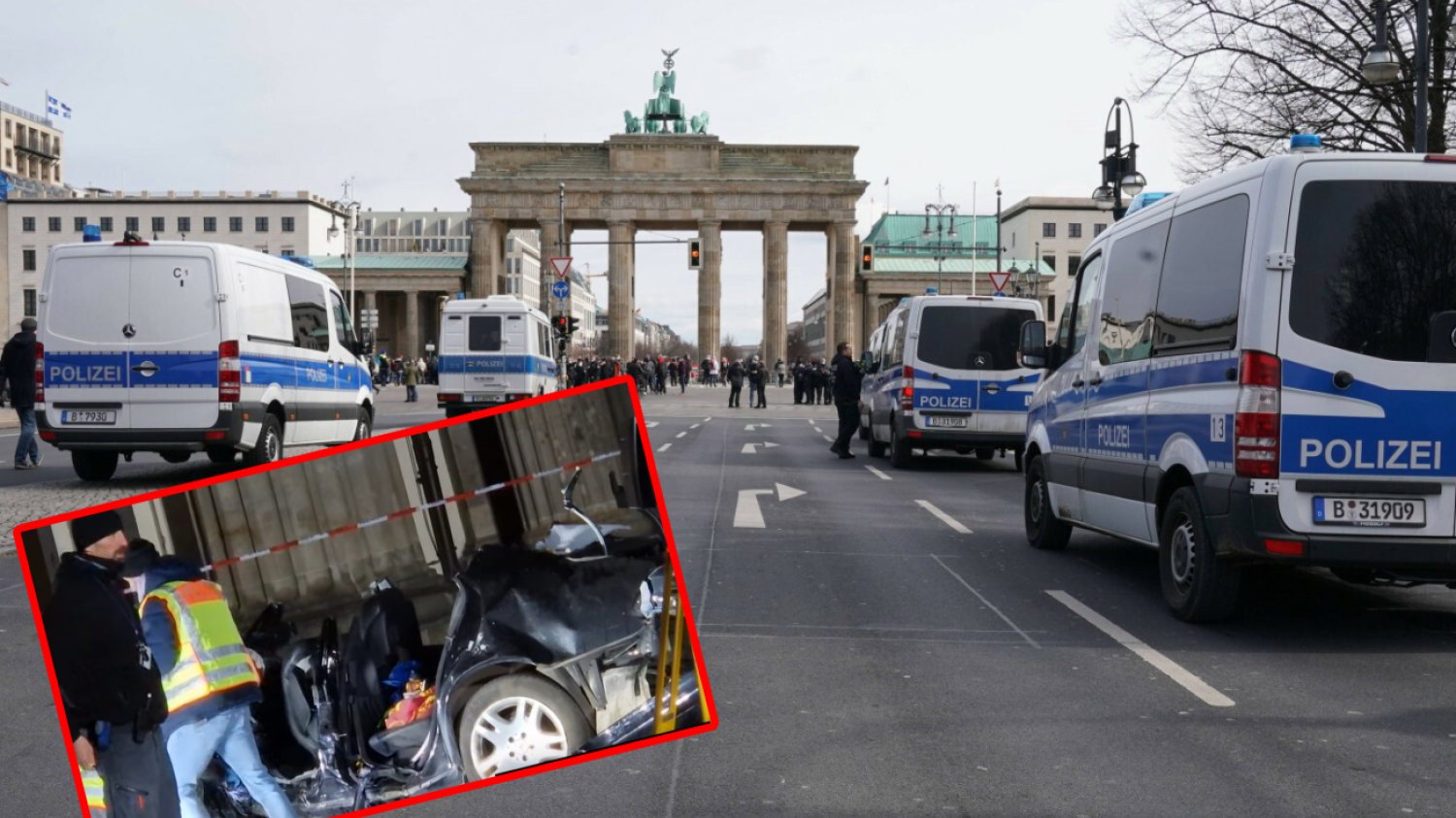 Śmiertelny wypadek pod Bramą Brandenburską. Nie żyje kierowca