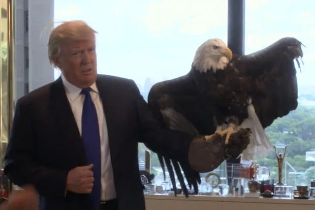 Orzeł nie miał ochoty na sesję z Trumpem.