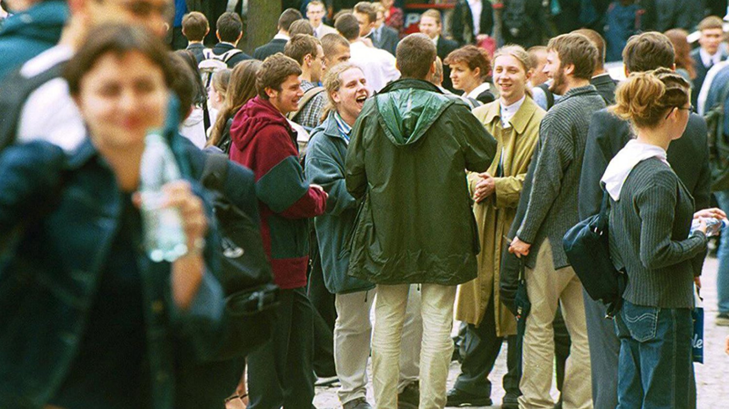 Studenci Politechniki Warszawskiej w 2001 roku.