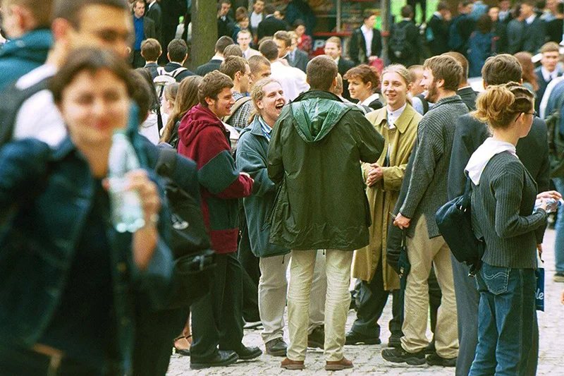 Studenci Politechniki Warszawskiej w 2001 roku.