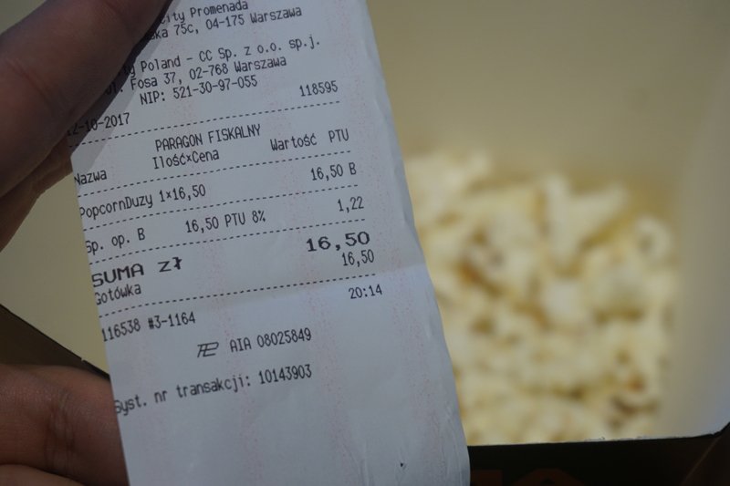 Popcorn w kinie to świetny biznes.