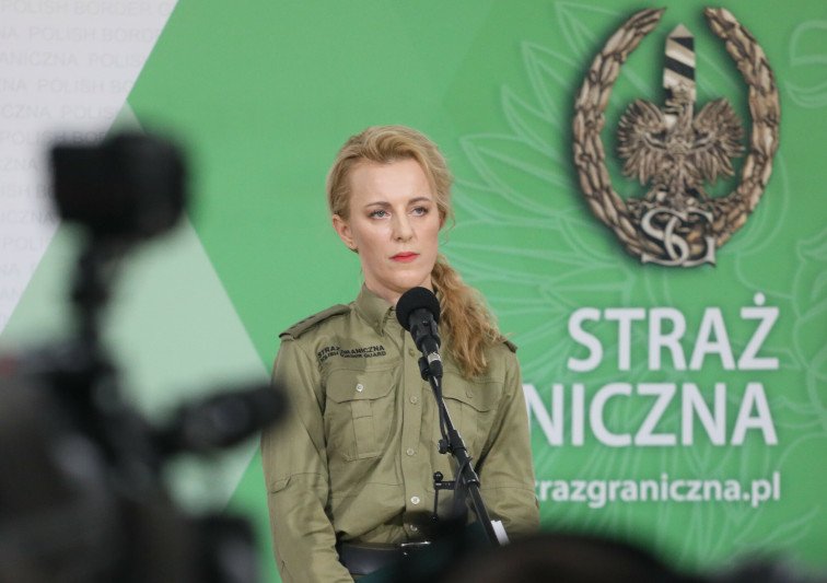Konferencja prasowa Straży Granicznej w sprawie sytuacji na granicy polsko-białoruskiej, Warszawa 01.12.2021.