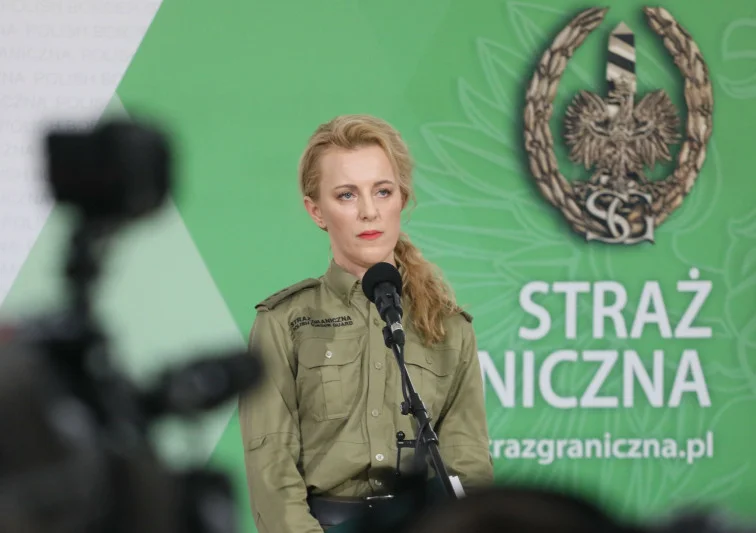Konferencja prasowa Straży Granicznej w sprawie sytuacji na granicy polsko-białoruskiej, Warszawa 01.12.2021.