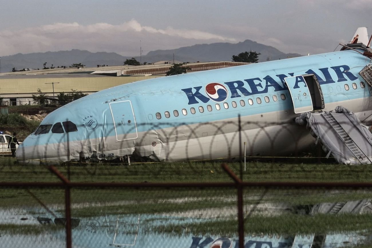 Rozbity samolot Korean Air.