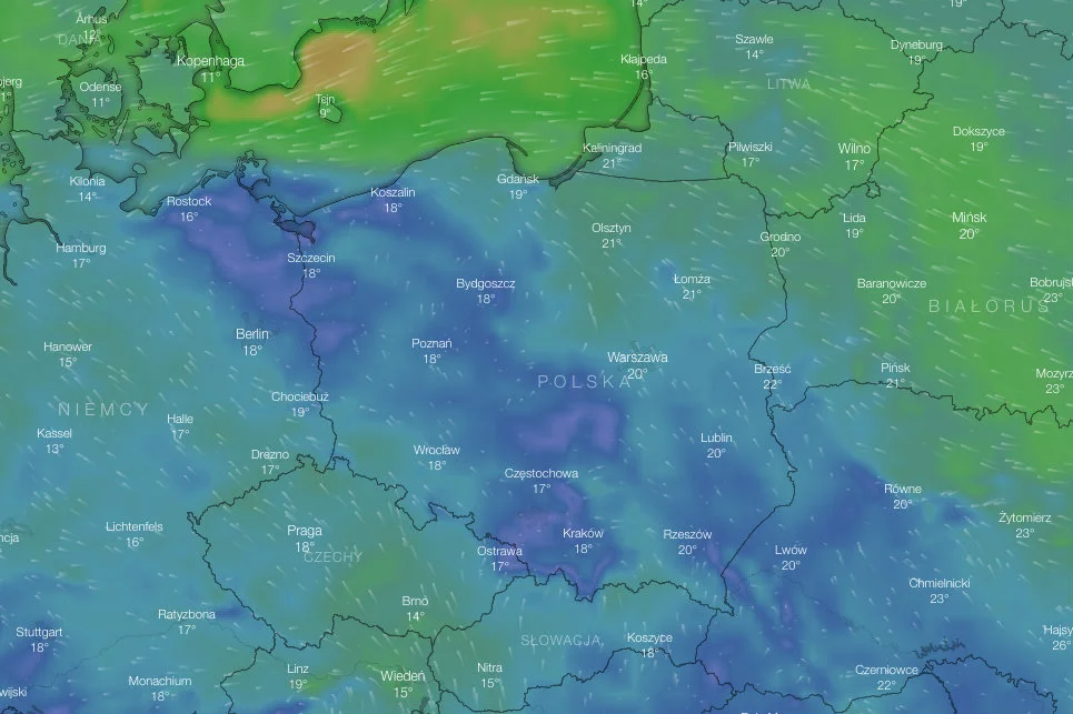 Aż do północy w piątek w Polsce spodziewane są wichury, nawałnice i gradobicia.