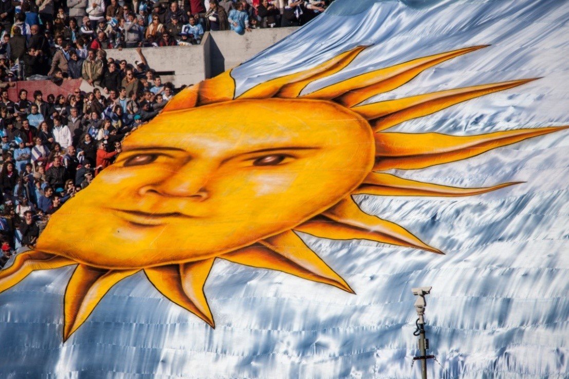 The opening day of the giant flags!